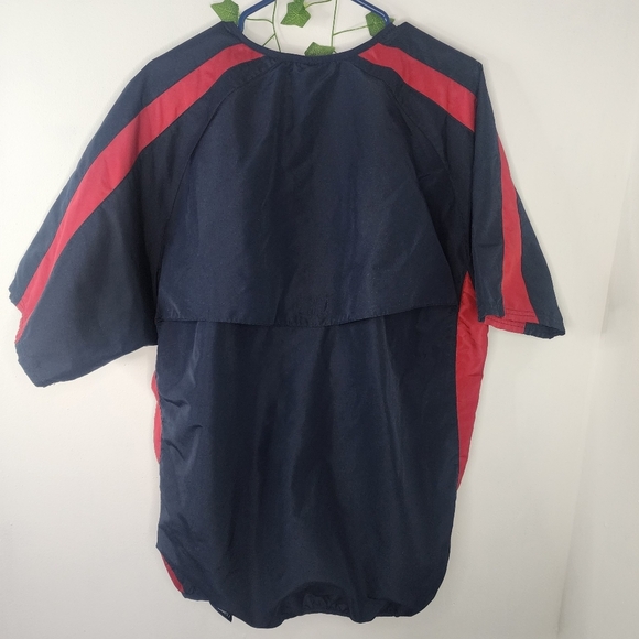 Men's Cooperstown Dreams Park Baseball Pullover Warm up Jacket Red and Blue SS - Picture 5 of 6